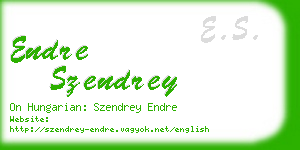 endre szendrey business card